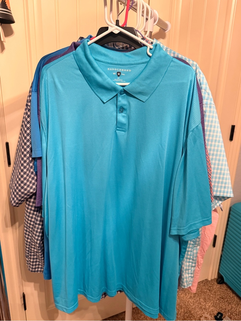 Saddlebred Men's Aqua Performance Polo